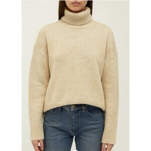 For The Republic medium Oat Turtleneck Sweater NWT work wear office cozy casual